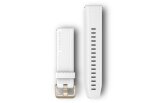 Quick Release silikoon kellarihmad (20mm) White/Light Gold 125-186 mm