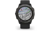Spordikell fenix 6X Pro Solar - TI s&uuml;sinik hall, musta rihmaga