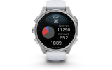 Spordikell Garmin fenix 8 43mm AMOLED Silver with Whitestone Band