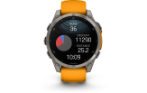 Spordikell Garmin fenix 8 47mm AMOLED Sapphire Titanium with Orange Band