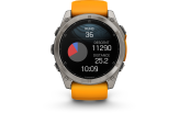 Spordikell Garmin fenix 8 51mm AMOLED Sapphire Titanium with Orange Band