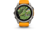 Spordikell Garmin fenix 8 51mm AMOLED Sapphire Titanium with Orange Band