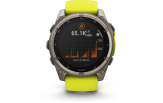 Spordikell Garmin fenix 8 51mm Solar Sapphire Titanium with Yellow Band