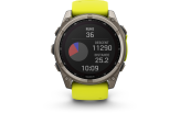 Spordikell Garmin fenix 8 51mm Solar Sapphire Titanium with Yellow Band