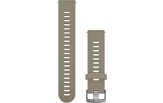 Quick Release silikoon kellarihmad (20mm) Sandstone/Silver 107-196 mm