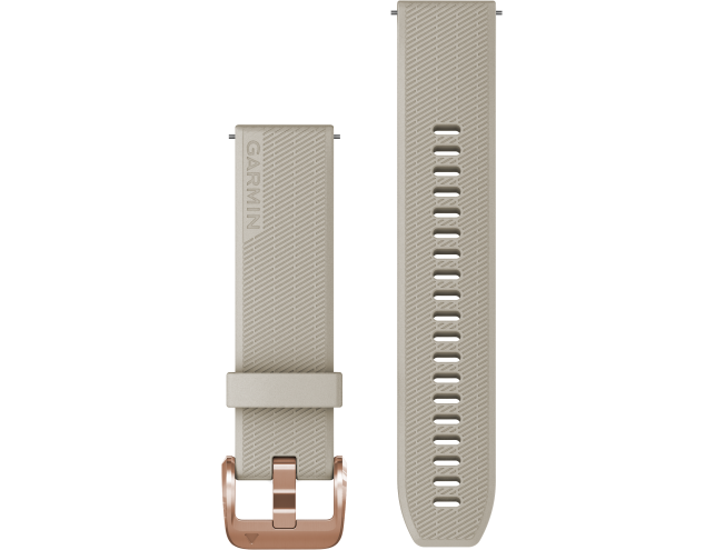 Quick Release silikoon kellarihmad (20mm) Light sand/rose gold - 126-203 mm