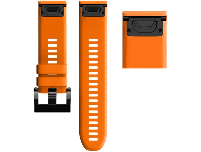 Kiirkinnitusega kellarihmad 22mm Silikoon - oranž