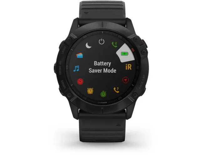 Spordikell fenix 6X PRO - must, musta rihmaga