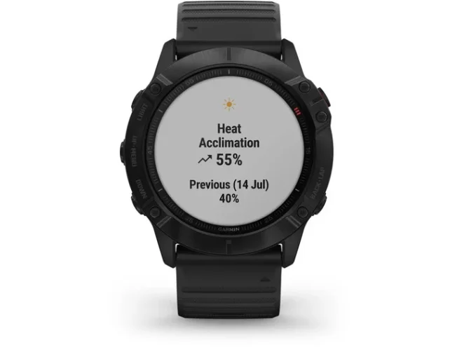 Spordikell fenix 6X PRO - must, musta rihmaga