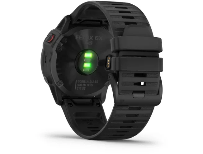 Spordikell fenix 6X PRO - must, musta rihmaga