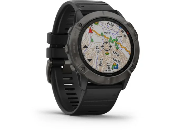 Spordikell fenix 6X Safiir - s&uuml;sinik hall DLC, musta rihmaga
