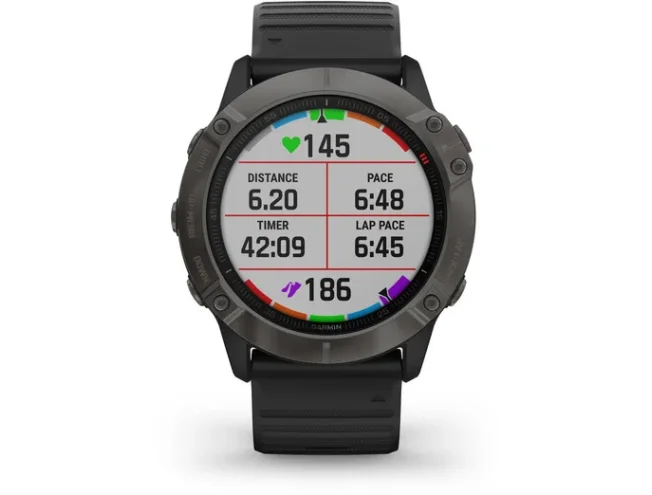 Spordikell fenix 6X Safiir - s&uuml;sinik hall DLC, musta rihmaga