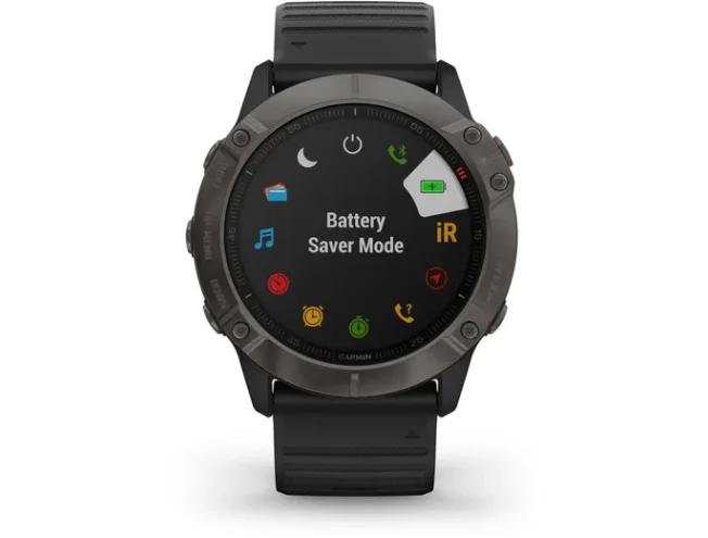 Spordikell fenix 6X Safiir - s&uuml;sinik hall DLC, musta rihmaga