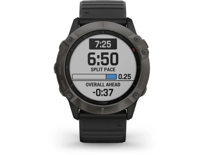 Spordikell fenix 6X Safiir - s&uuml;sinik hall DLC, musta rihmaga