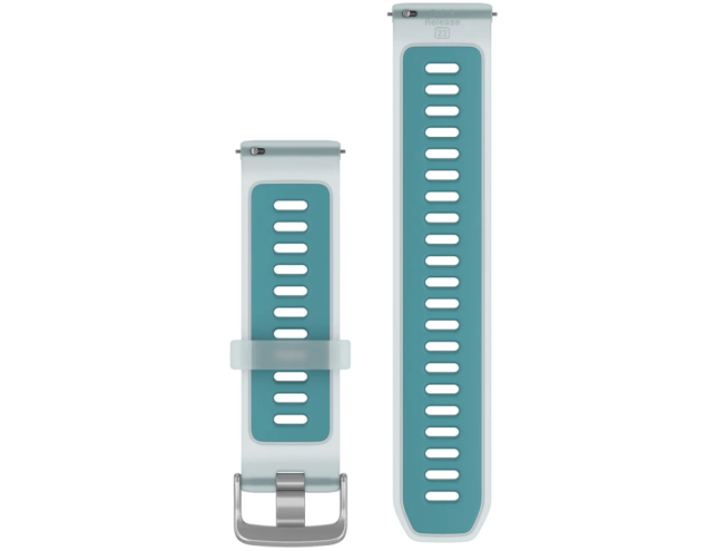 Quick Release kellarihmad (22mm) Silikoon - Translucent Whitestone/Turquoise