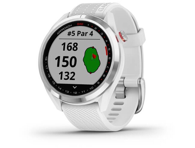 Golfikell Garmin Approach S42 h&otilde;be/valge