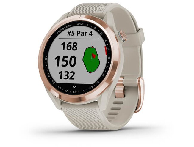 Golfikell Garmin Approach S42 rosegold/beež