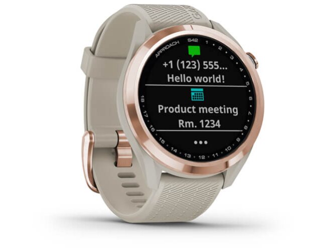Golfikell Garmin Approach S42 rosegold/beež