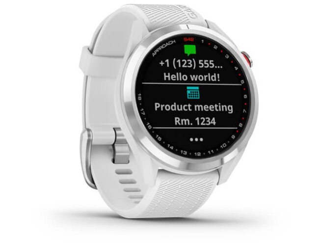 Golfikell Garmin Approach S42 h&otilde;be/valge