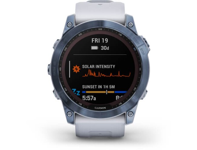 Spordikell Garmin fenix 7X Sapphire Solar - Mineral Blue DLC TI Whitestone Band