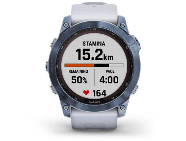 Spordikell Garmin fenix 7X Sapphire Solar - Mineral Blue DLC TI Whitestone Band