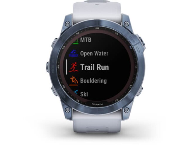 Spordikell Garmin fenix 7X Sapphire Solar - Mineral Blue DLC TI Whitestone Band