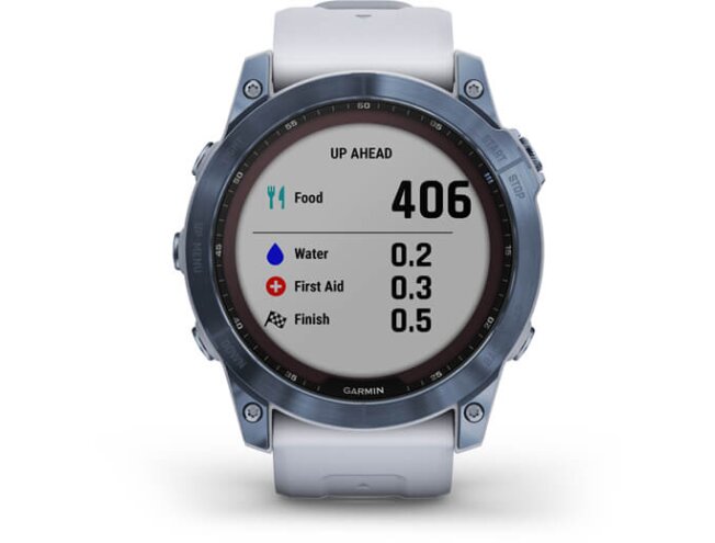 Spordikell Garmin fenix 7X Sapphire Solar - Mineral Blue DLC TI Whitestone Band