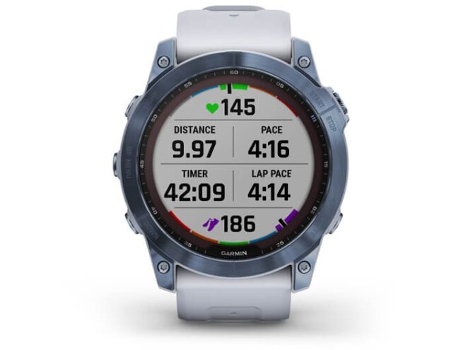 Spordikell Garmin fenix 7X Sapphire Solar - Mineral Blue DLC TI Whitestone Band