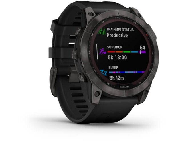 Spordikell Garmin fenix 7X Sapphire Solar - Carbon Gray DLC Ti Black Band