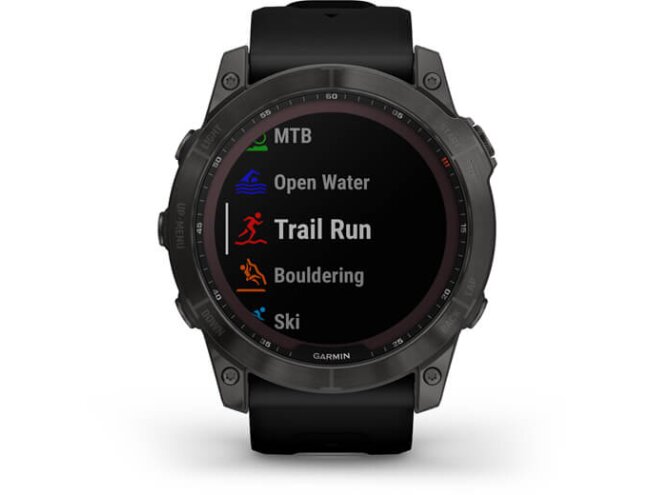 Spordikell Garmin fenix 7X Sapphire Solar - Carbon Gray DLC Ti Black Band