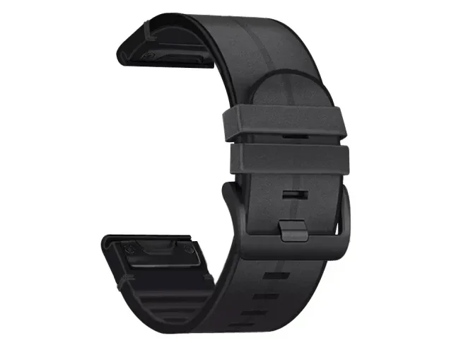 Kiirkinnitusega kellarihmad 26mm Nahk-silikoon - must