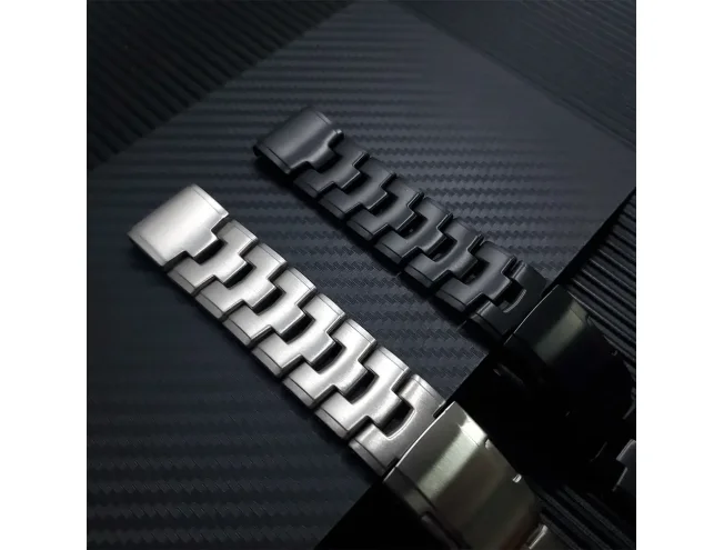 Kiirkinnitusega kellarihmad 26mm Titaanium - must