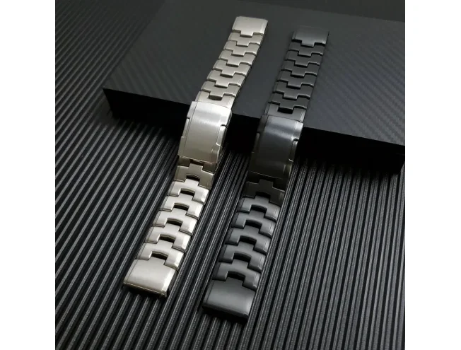 Kiirkinnitusega kellarihmad 26mm Titaanium - must