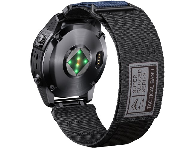 Kiirkinnitusega kellarihmad 26mm Nailon - must tactical rugged