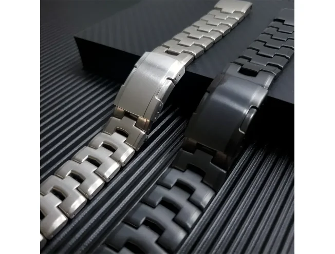 Kiirkinnitusega kellarihmad 22mm Titaanium - must