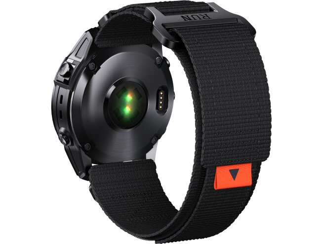 Kiirkinnitusega kellarihmad 22mm Nailon - must run