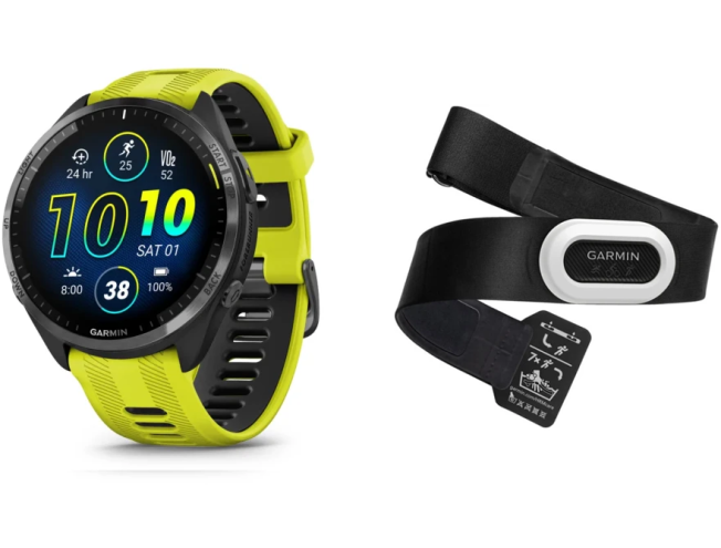 Spordikell Garmin Forerunner 965 Amp Yellow + HRM-Pro Plus pulsiv&ouml;&ouml;