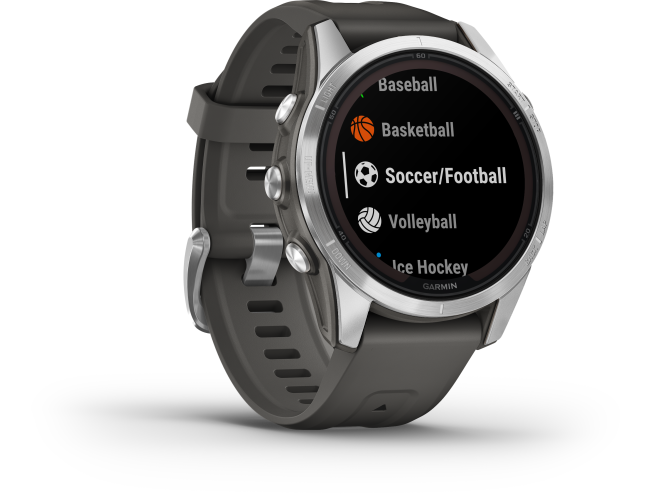 Spordikell Garmin fenix 7S PRO Solar Silver Graphite