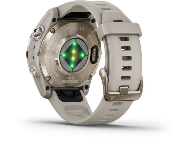 Spordikell Garmin fenix 7S PRO Solar Sapphire - Soft Gold Sand