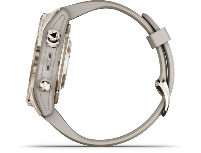 Spordikell Garmin fenix 7S PRO Solar Sapphire - Soft Gold Sand