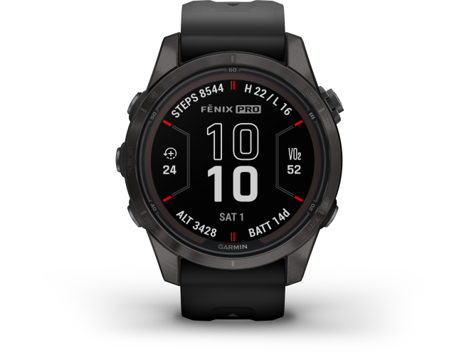 Spordikell Garmin fenix 7S PRO Solar Sapphire - Ti Carbon Gray