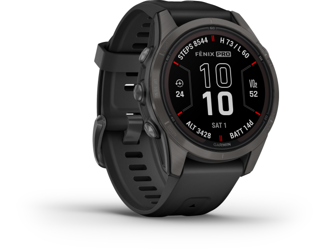 Spordikell Garmin fenix 7S PRO Solar Sapphire - Ti Carbon Gray