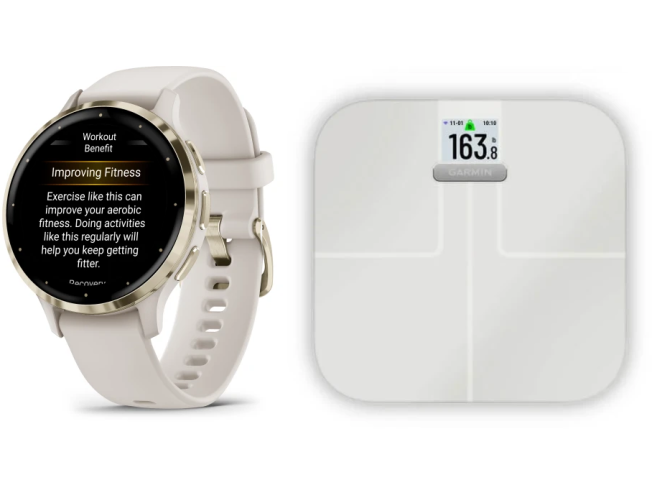 Nutikell Garmin VENU 3S Ivory + Index Smart Scale S2