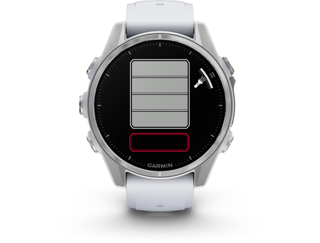 Spordikell Garmin fenix 8 43mm AMOLED Silver with Whitestone Band