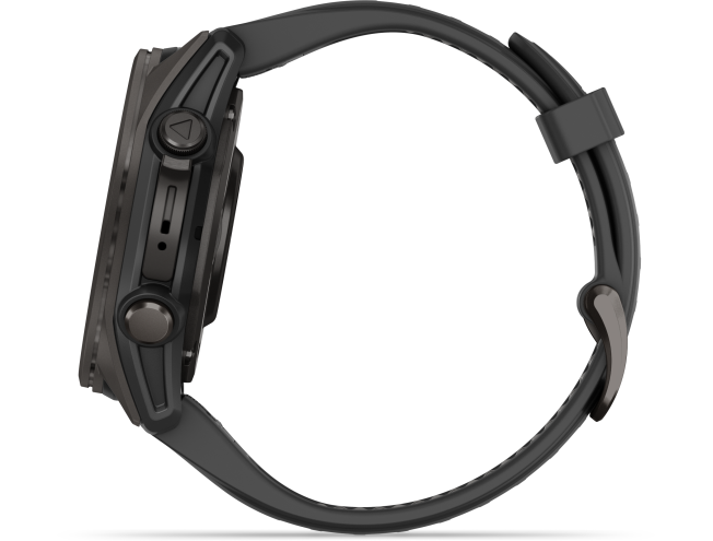 Spordikell Garmin fenix 8 43mm AMOLED Sapphire Carbon Gray DLC Ti with Black Band