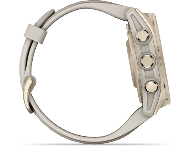 Spordikell Garmin fenix 8 43mm AMOLED Sapphire Soft Gold with Fog Gray Band