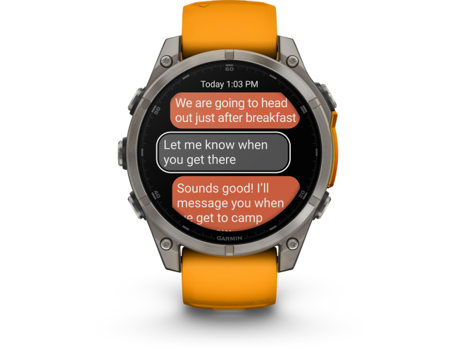Spordikell Garmin fenix 8 47mm AMOLED Sapphire Titanium with Orange Band