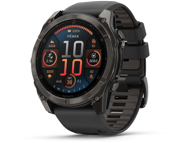 Spordikell Garmin fenix 8 51mm AMOLED Sapphire Carbon Gray DLC Ti with Black Titanium Band