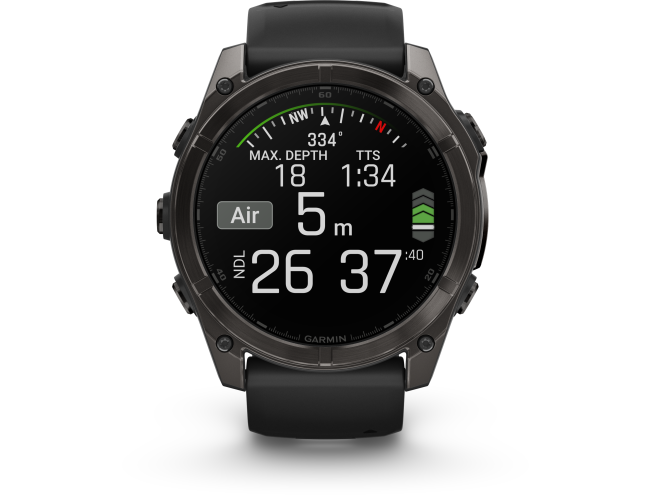 Spordikell Garmin fenix 8 51mm AMOLED Sapphire Carbon Gray DLC Ti with Black band