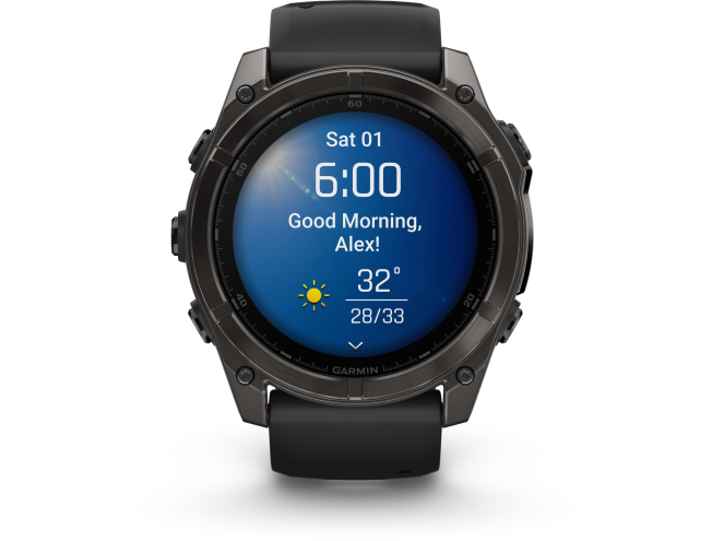 Spordikell Garmin fenix 8 51mm AMOLED Sapphire Carbon Gray DLC Ti with Black band